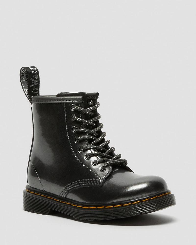 Dr Martens Toddler 1460 Metallic Veterlaarzen Kinderen Grijs | NL 127HAP